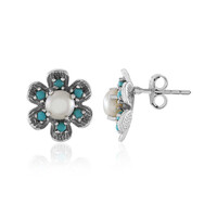 Pendientes en plata con Perla blanca Freshwater