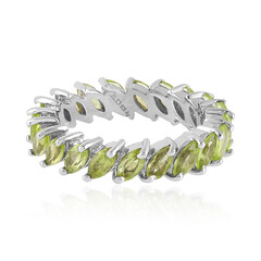 Anillo en plata con Peridoto de Arizona