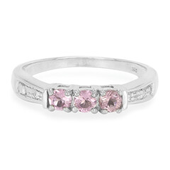 Anillo de hombre en plata con Turmalina cuprífera rosa