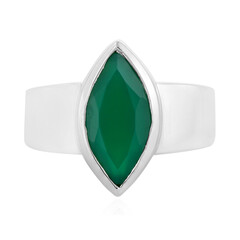 Anillo en plata con Ónix verde