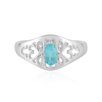 Anillo en plata con Apatita azul