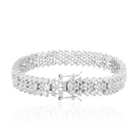 Brazalete en plata con Topacio blanco