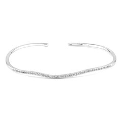 Brazalete en plata con Topacio blanco