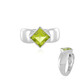 Anillo en plata con Peridoto de Arizona