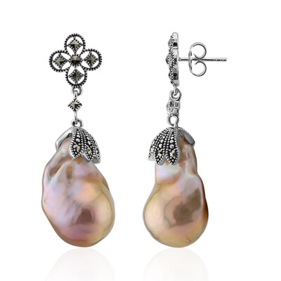 Pendientes en plata con Perla Ming (Annette classic)