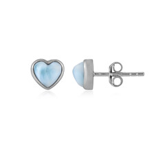 Pendientes en plata con Larimar