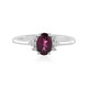 Anillo en plata con Granate Magenta