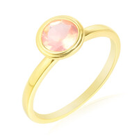 Anillo en plata con Cuarzo rosa