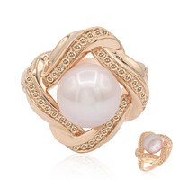 Anillo en oro con Perla Ming rosa (TPC)