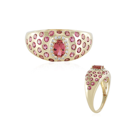 Anillo en oro con Turmalina rosa de Nigeria (Adela Gold)