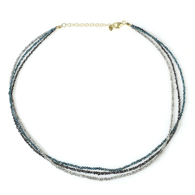 Collar en plata con Diamante azul