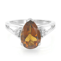 Anillo en plata con Cuarzo cognac