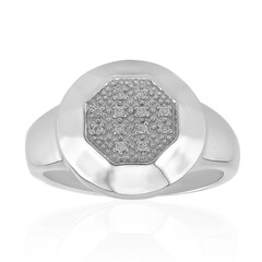 Anillo de hombre en plata con Diamante SI1 (G)