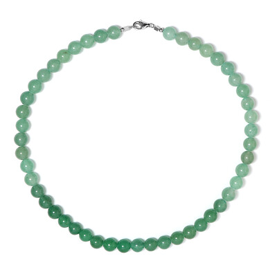 Collar en plata con Aventurina verde