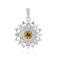 Colgante en plata con Zircón amarillo