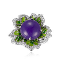 Anillo en plata con Cuarcita morada