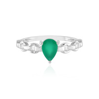 Anillo en plata con Ónix verde