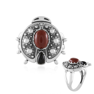 Anillo en plata con Jaspe rojo (Desert Chic)