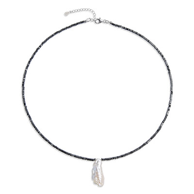 Collar en plata con Perla blanca Freshwater