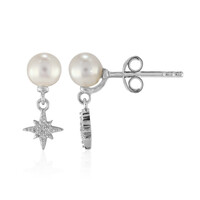 Pendientes en plata con Perla Freshwater