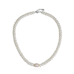 Collar en plata con Perla durazno Freshwater (TPC)