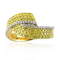 Anillo en oro con Diamante amarillo SI2 (CIRARI)