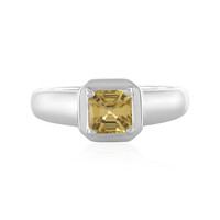 Anillo en plata con Zircón amarillo