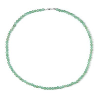 Collar en plata con Aventurina verde