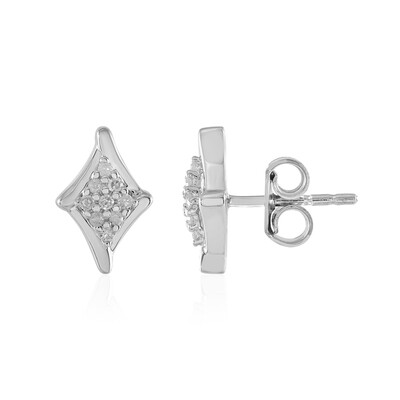 Pendientes en plata con Diamante I2 (I)