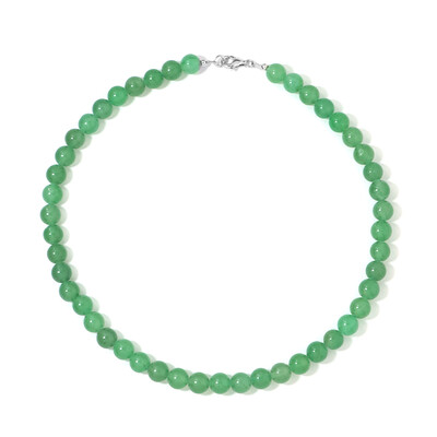 Collar en plata con Aventurina verde