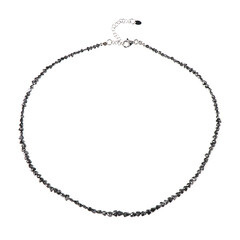 Collar en plata con Diamante negro