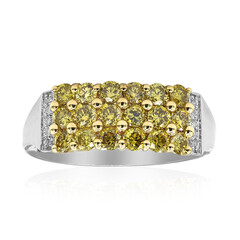 Anillo en oro con Diamante amarillo SI1 (CIRARI)