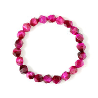 Brazalete con Ojo de tigre rosa