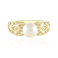 Anillo en oro con Perla blanca Freshwater (Ornaments by de Melo)