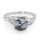 Anillo en plata con Obsidiana Copo de Nieve