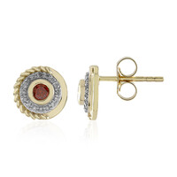 Pendientes en oro con Diamante rojo I3