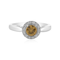 Anillo en plata con Zircón amarillo