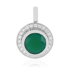 Colgante en plata con Ónix verde