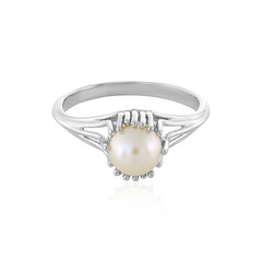 Anillo en plata con Perla blanca Freshwater