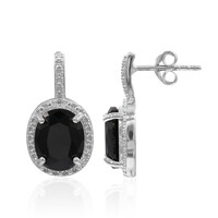 Pendientes en plata con Espinela negra