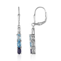 Pendientes en plata con Topacio azul cielo