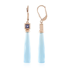 Pendientes en plata con Calcedonia azul (KM by Juwelo)