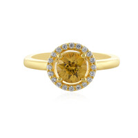 Anillo en plata con Zircón amarillo