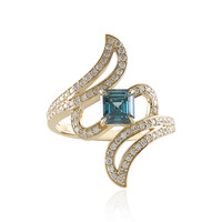 Anillo en oro con Diamante azul I1 (de Melo)