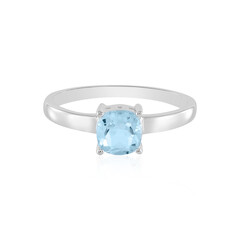 Anillo en plata con Topacio azul cielo