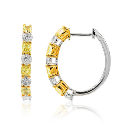 Pendientes en oro con Diamante amarillo SI2 (CIRARI)