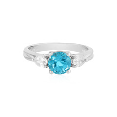 Anillo en plata con Topacio color Paraiba