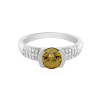 Anillo en plata con Zircón amarillo