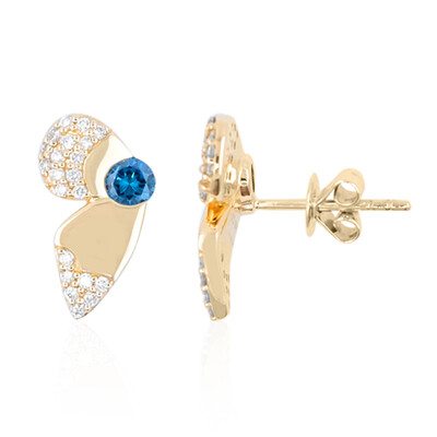 Pendientes en oro con Diamante azul SI2  (de Melo)