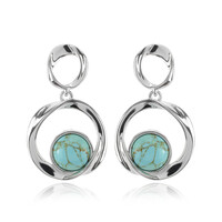 Pendientes en plata con Turquesa